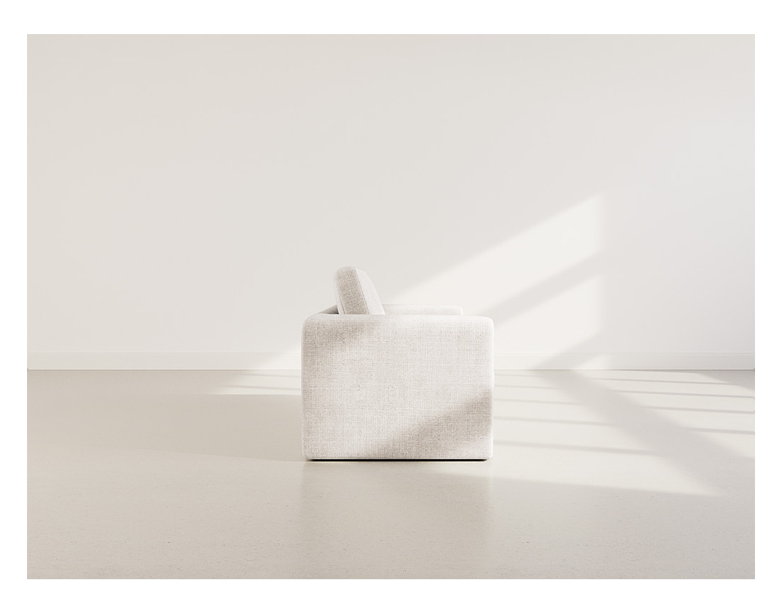 Canapé 2 places convertible déplimousse en velours texturé Marilia