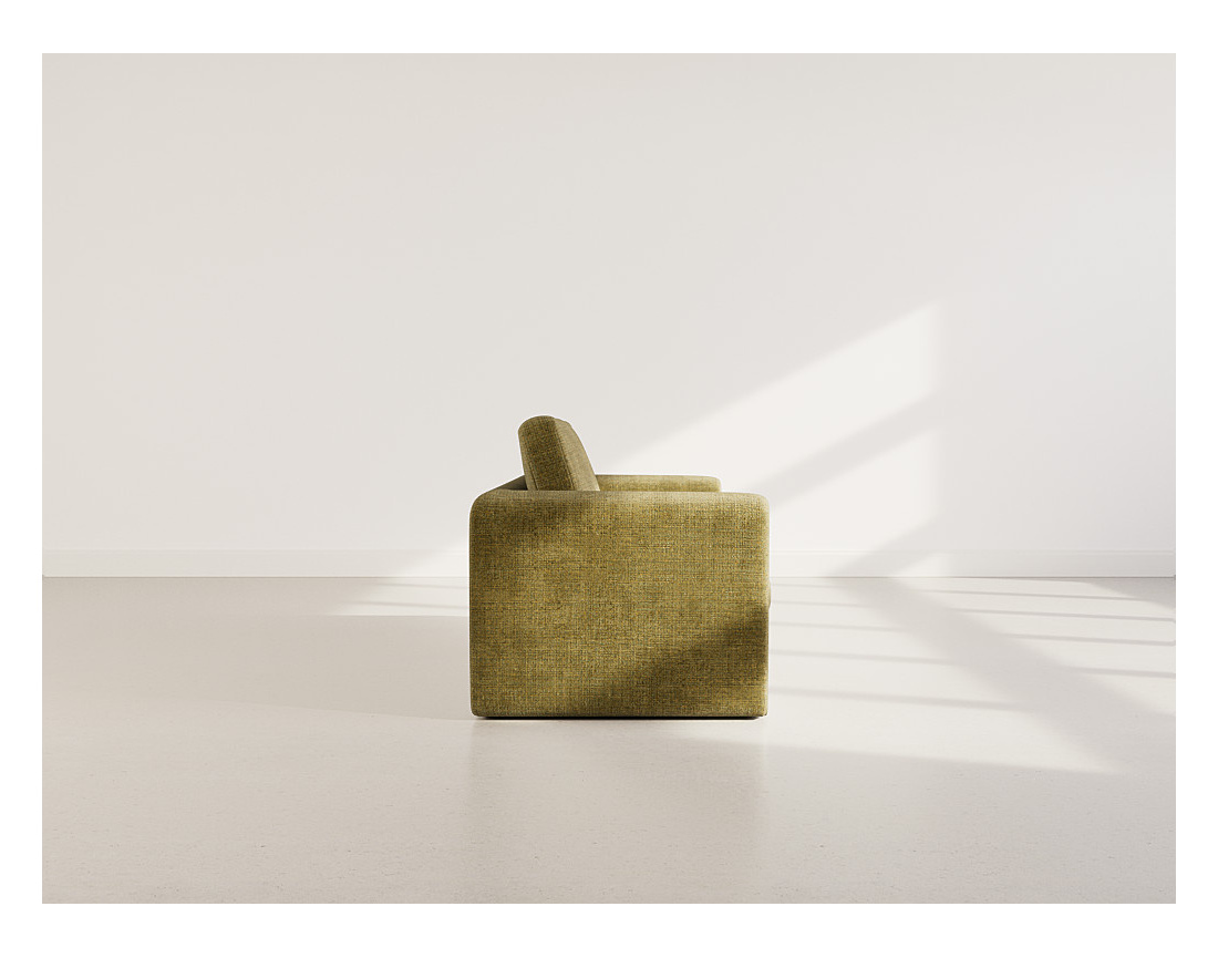 Canapé 2 places convertible déplimousse en velours texturé Marilia