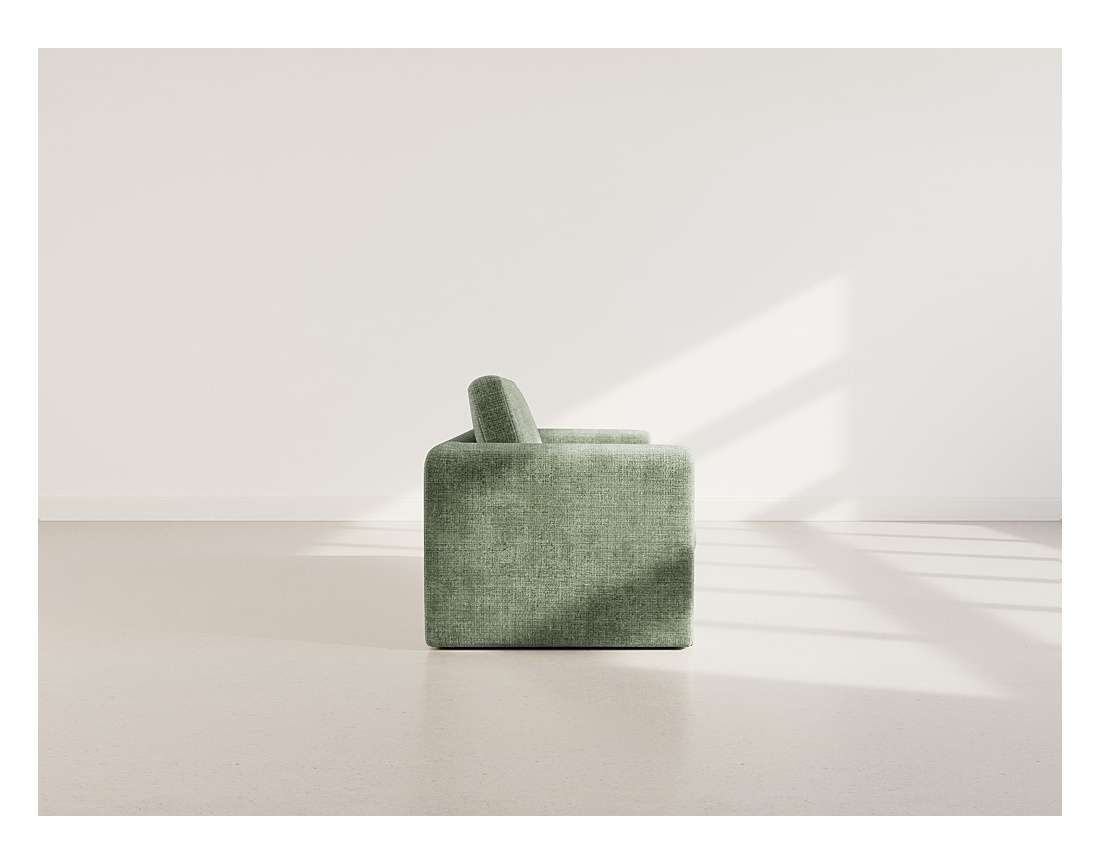 Canapé 2 places convertible déplimousse en velours texturé Marilia