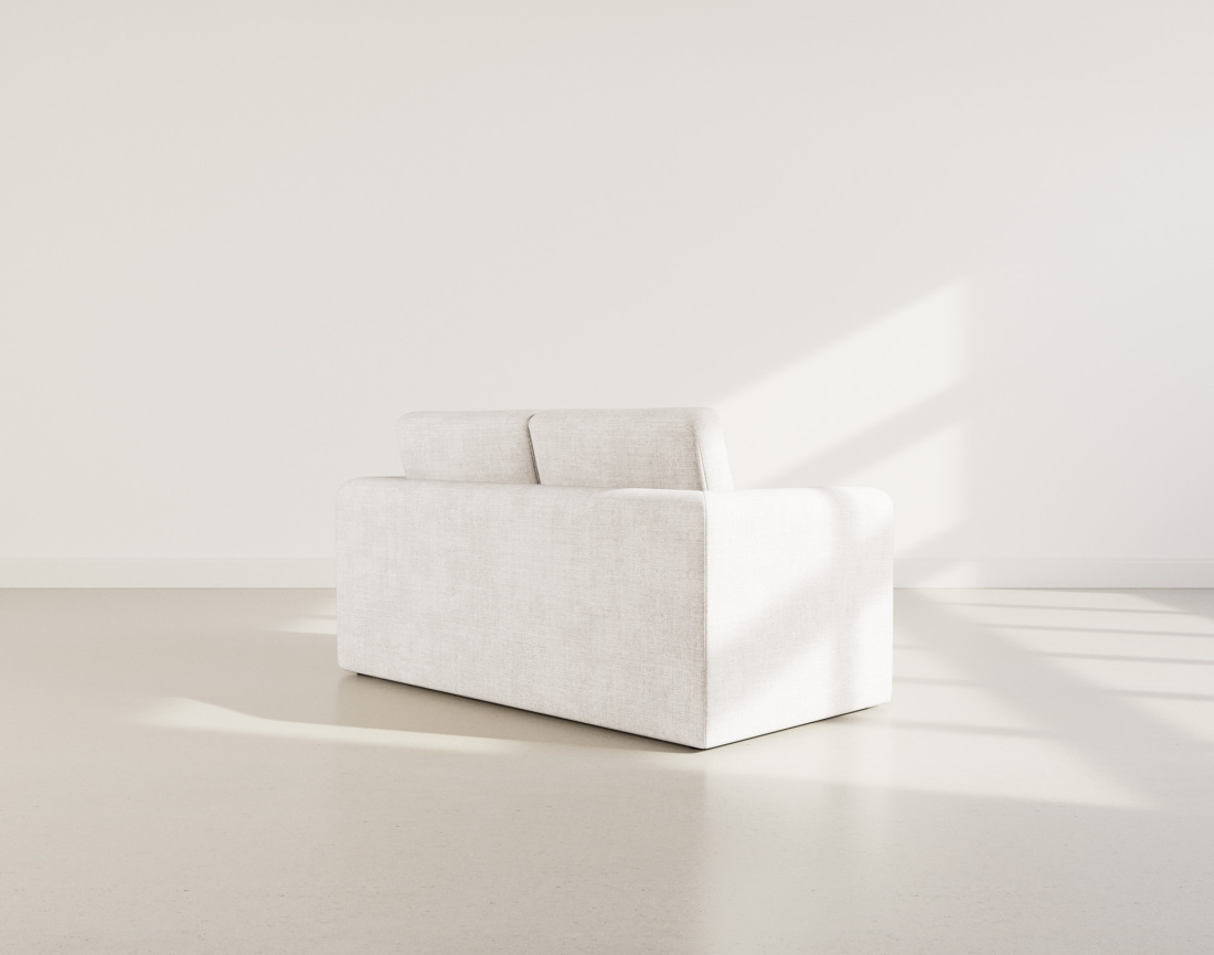 Canapé 2 places convertible déplimousse en velours texturé Marilia