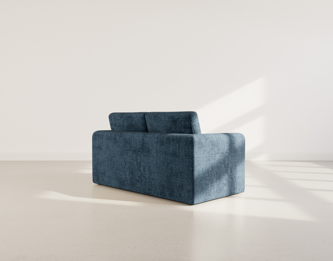 Canapé 2 places convertible déplimousse en velours texturé Marilia