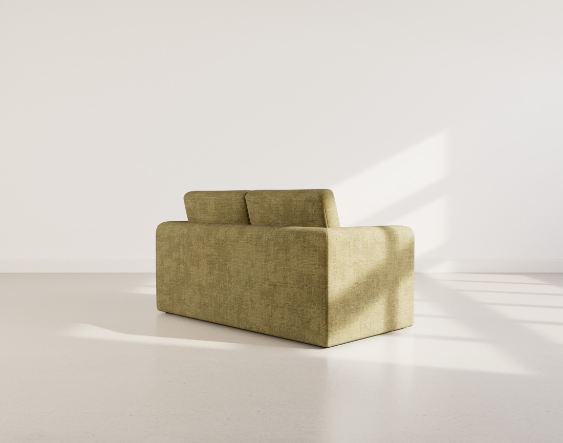 Canapé 2 places convertible déplimousse en velours texturé Marilia