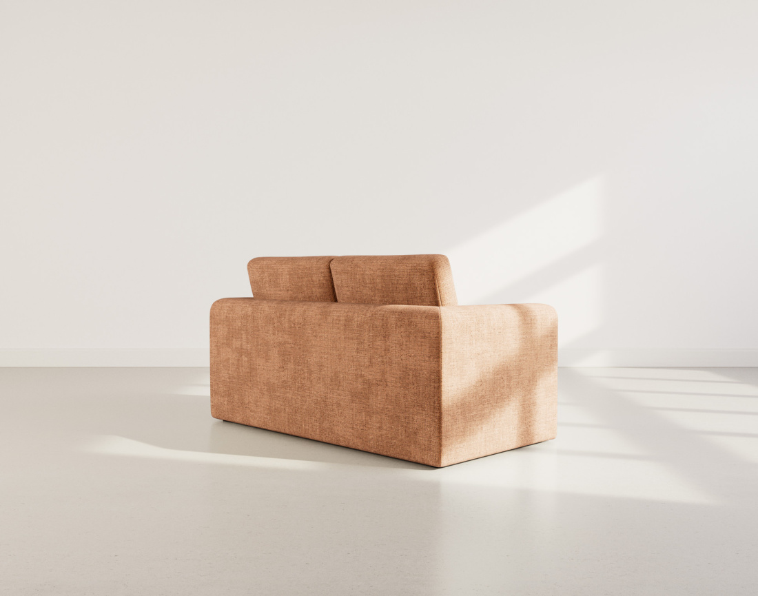 Canapé 2 places convertible déplimousse en velours texturé Marilia