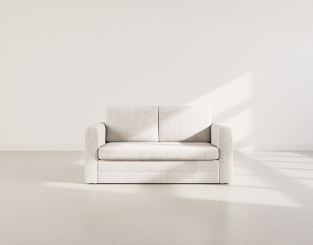 Canapé 2 places convertible déplimousse en velours texturé Marilia