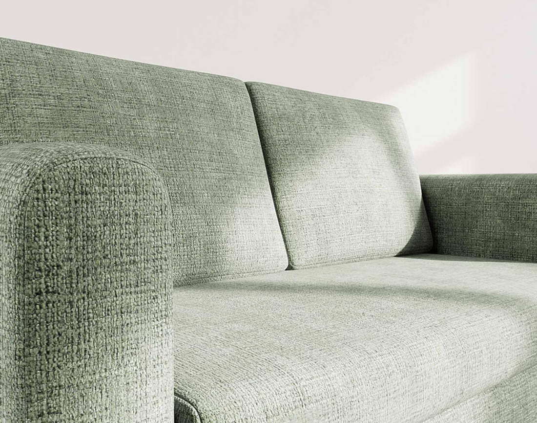 Canapé 2 places convertible déplimousse en velours texturé Marilia