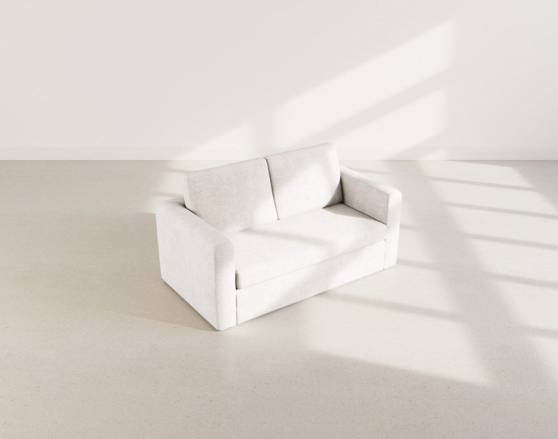 Canapé 2 places convertible déplimousse en velours texturé Marilia