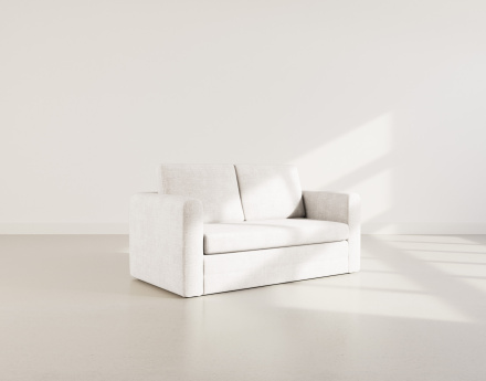 Canapé 2 places convertible déplimousse en velours texturé Marilia