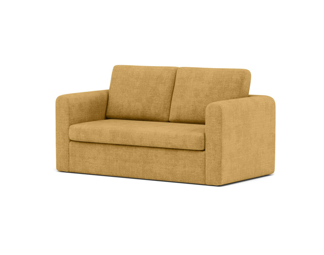 Canapé 2 places convertible déplimousse en velours texturé Marilia