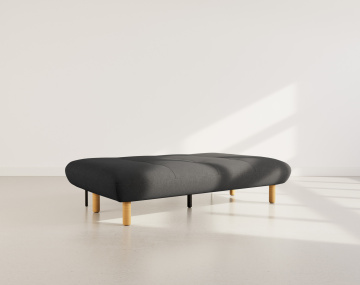 Banquette 2 places convertible clic-clac en velours texturé Soan