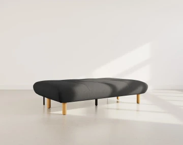 Banquette 2 places convertible clic-clac en velours texturé Soan