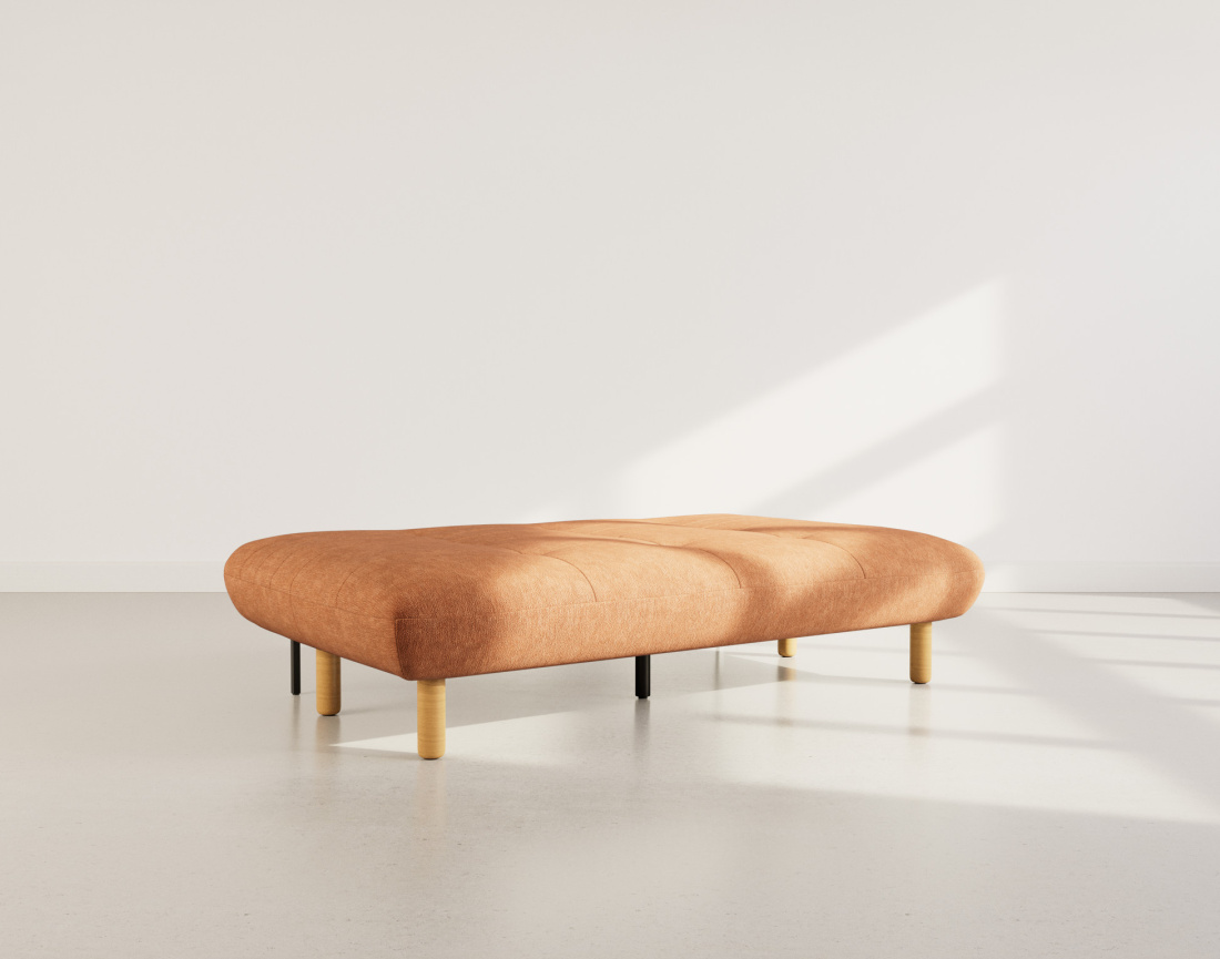 Banquette 2 places convertible clic-clac en velours texturé Soan