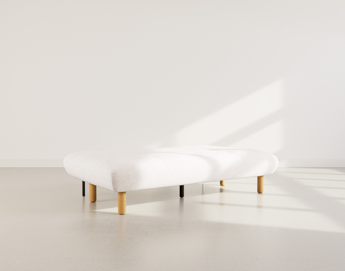 Banquette 2 places convertible clic-clac en velours texturé Soan