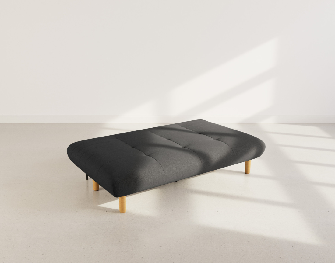 Banquette 2 places convertible clic-clac en velours texturé Soan