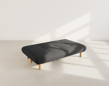Banquette 2 places convertible clic-clac en velours texturé Soan