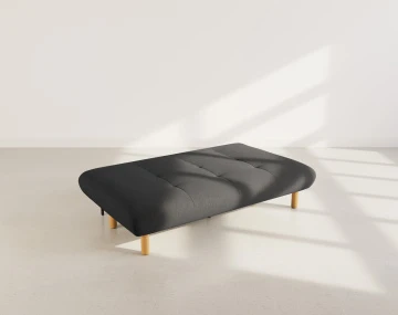 Banquette 2 places convertible clic-clac en velours texturé Soan