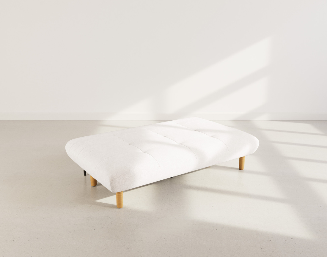 Banquette 2 places convertible clic-clac en velours texturé Soan