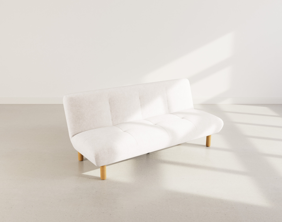 Banquette 2 places convertible clic-clac en velours texturé Soan