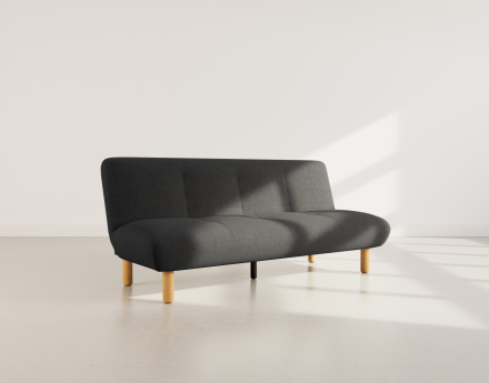 Banquette 2 places convertible clic-clac en velours texturé Soan