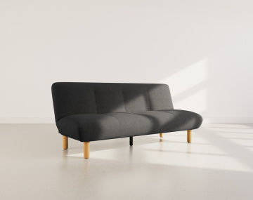 Banquette 2 places convertible clic-clac en velours texturé Soan