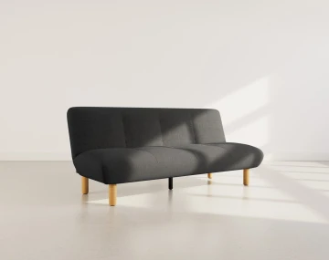Banquette 2 places convertible clic-clac en velours texturé Soan