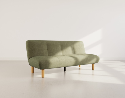 Banquette 2 places convertible clic-clac en velours texturé Soan