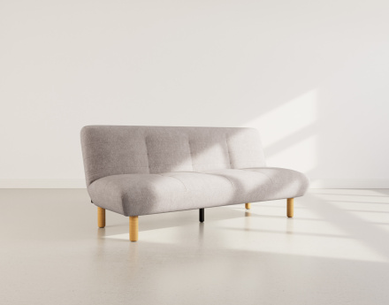 Banquette 2 places convertible clic-clac en velours texturé Soan