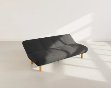 Banquette 2 places convertible clic-clac en velours texturé Soan
