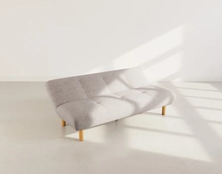 Banquette 2 places convertible clic-clac en velours texturé Soan