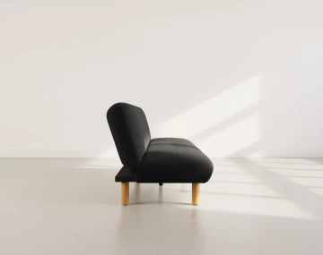 Banquette 2 places convertible clic-clac en velours texturé Soan
