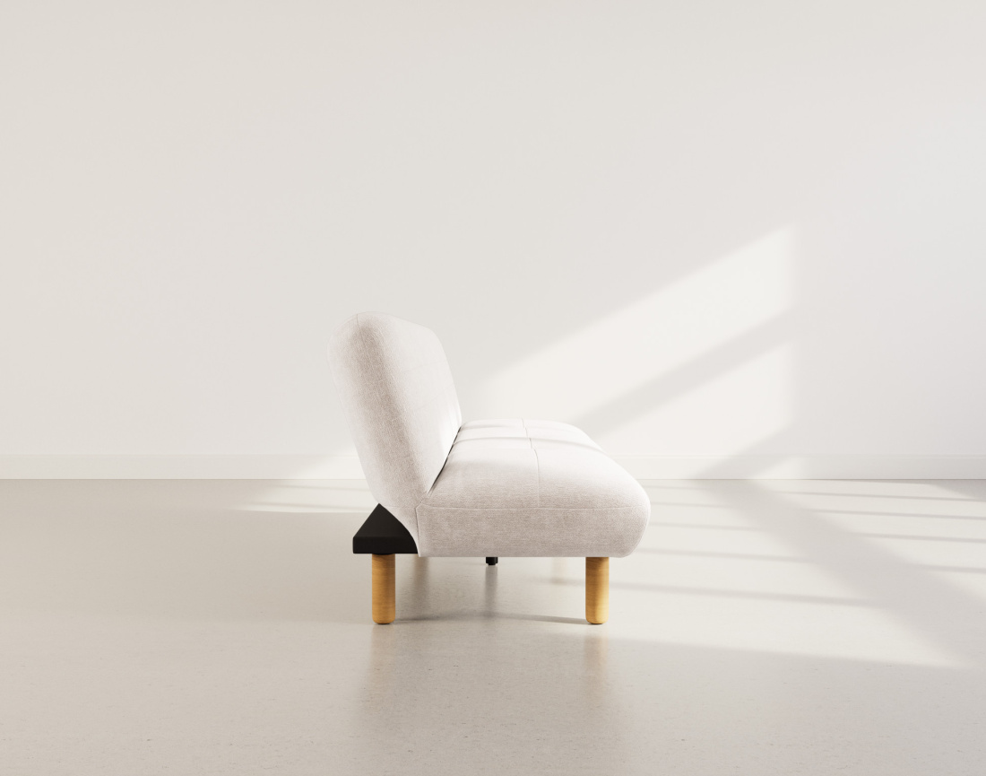 Banquette 2 places convertible clic-clac en velours texturé Soan