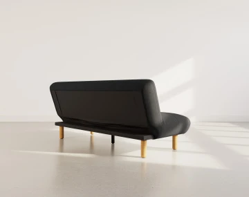 Banquette 2 places convertible clic-clac en velours texturé Soan