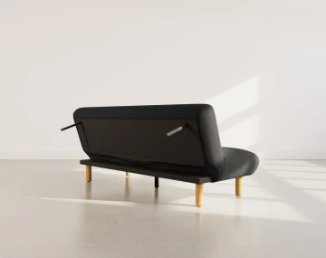 Banquette 2 places convertible clic-clac en velours texturé Soan