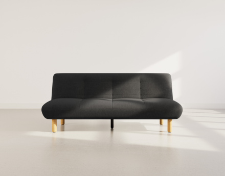 Banquette 2 places convertible clic-clac en velours texturé Soan