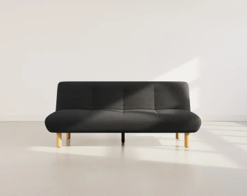 Banquette 2 places convertible clic-clac en velours texturé Soan