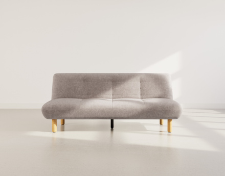 Banquette 2 places convertible clic-clac en velours texturé Soan