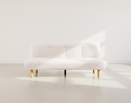 Banquette 2 places convertible clic-clac en velours texturé Soan