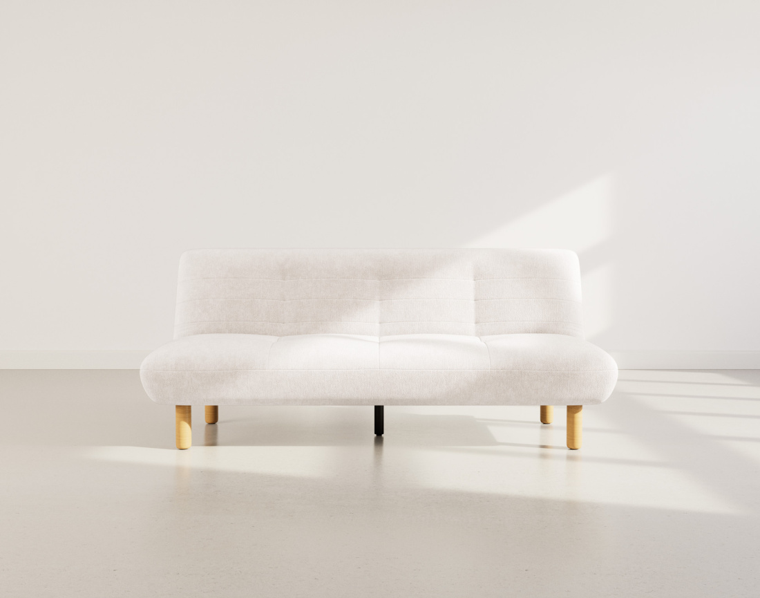 Banquette 2 places convertible clic-clac en velours texturé Soan