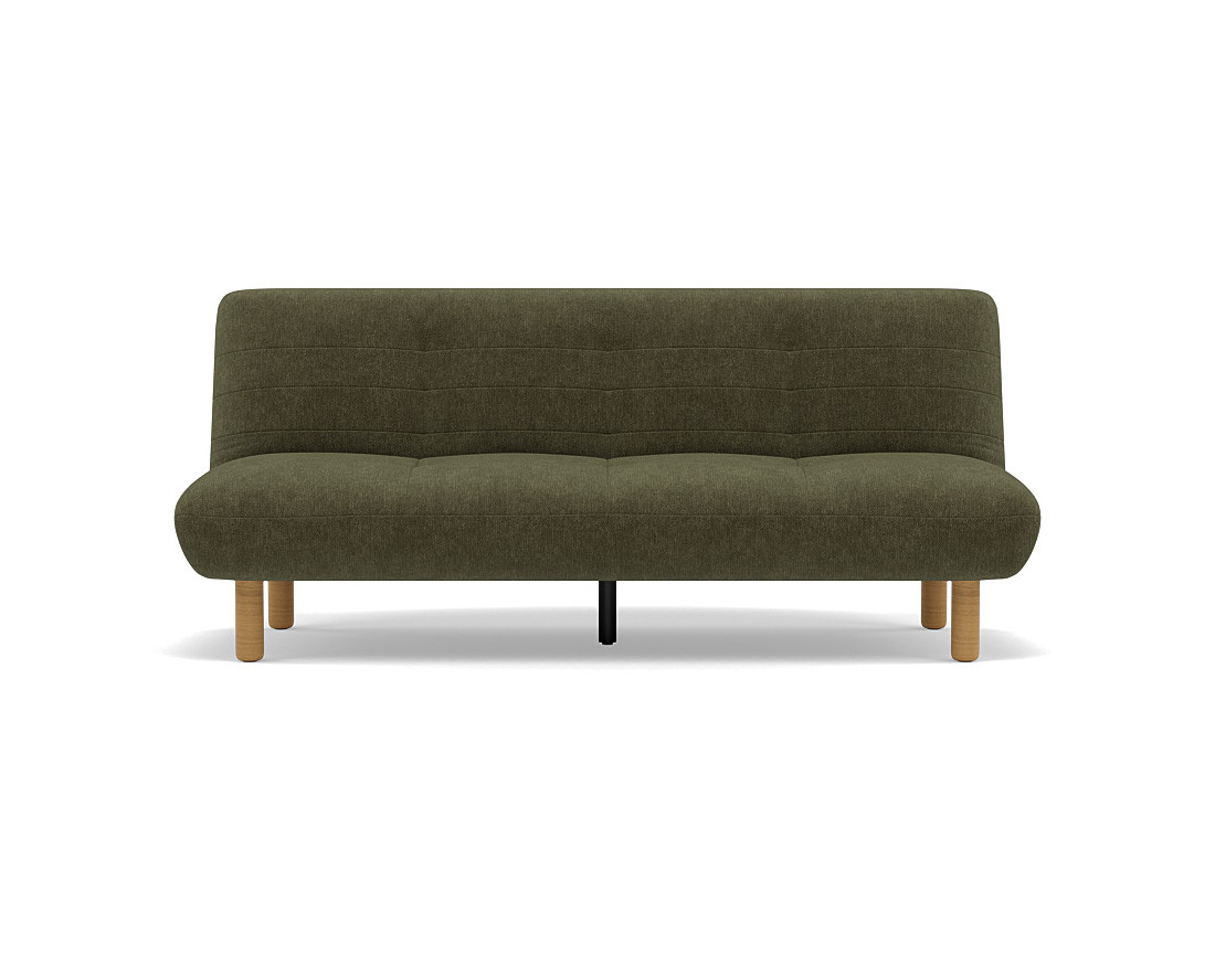 Banquette 2 places convertible clic-clac en velours texturé Soan