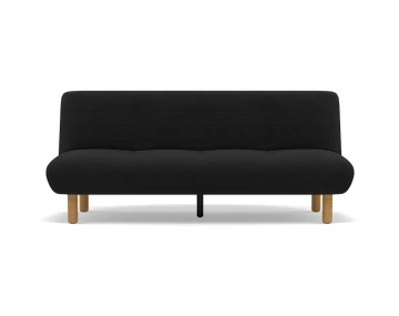 Banquette 2 places convertible clic-clac en velours texturé Soan