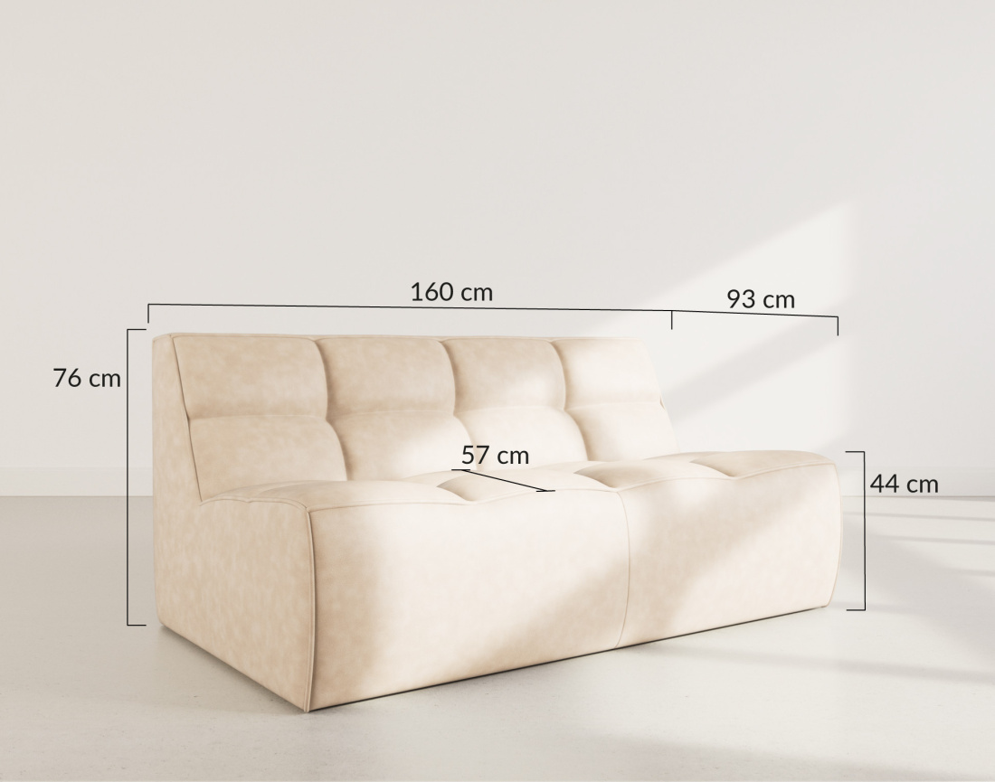 Canapé 2 places en simili Alya