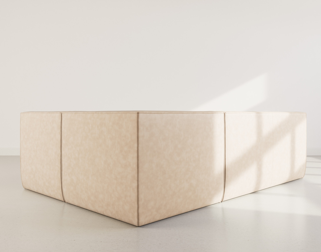 Canapé modulable d'angle réversible 4 places en simili Alya