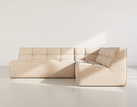 Canapé modulable d'angle réversible 4 places en simili Alya