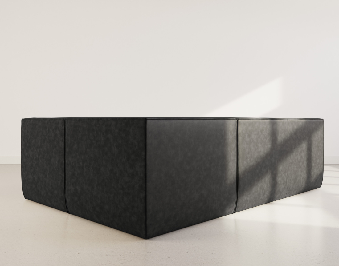 Canapé modulable d'angle réversible 4 places en simili Alya