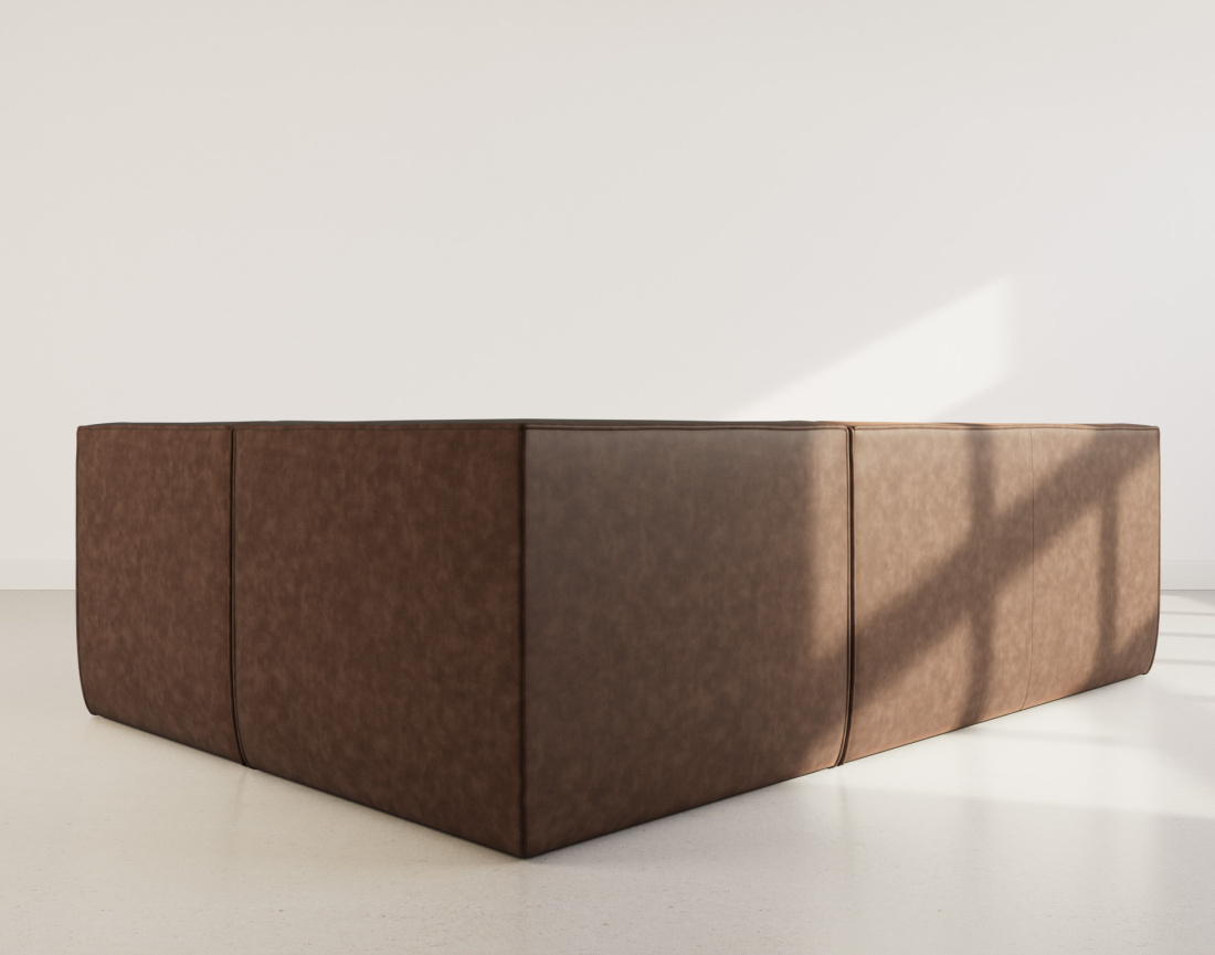 Canapé modulable d'angle réversible 4 places en simili Alya