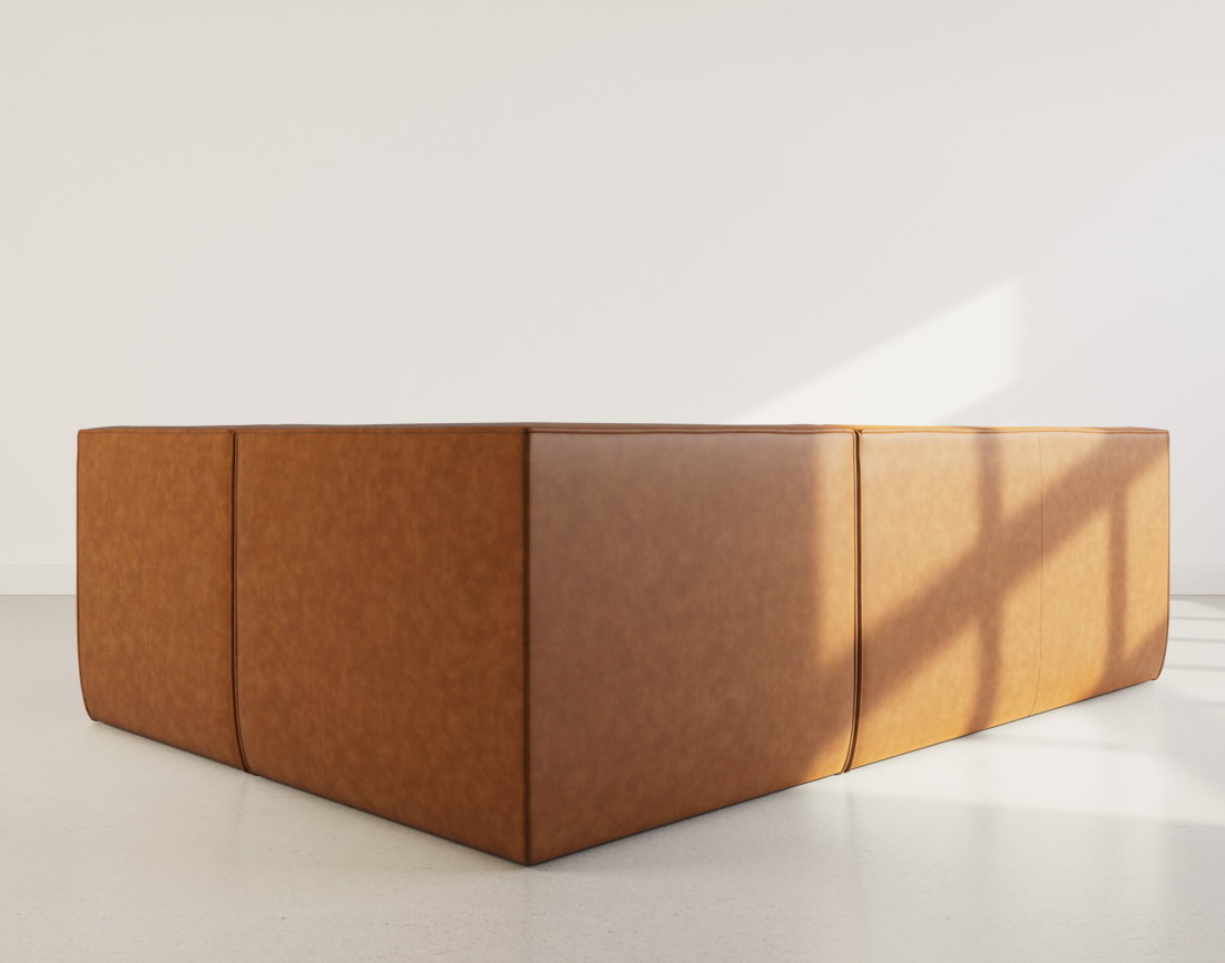 Canapé modulable d'angle réversible 4 places en simili Alya