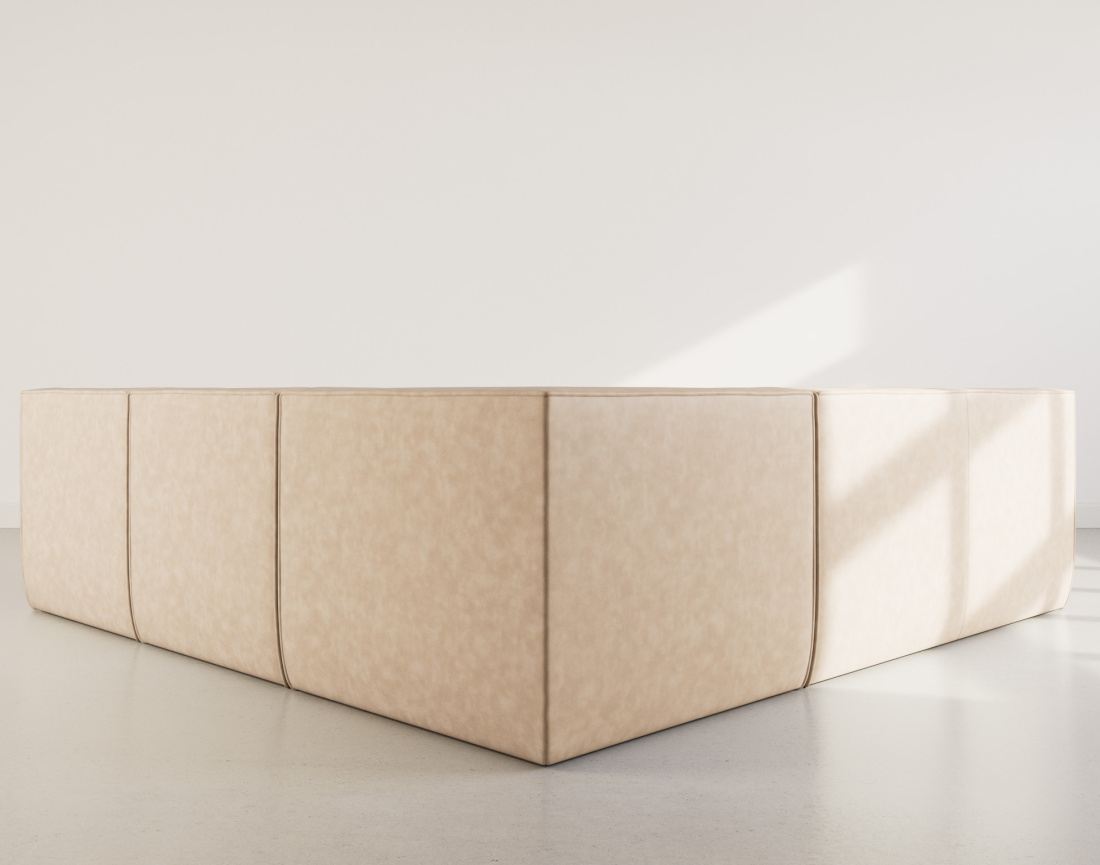 Canapé modulable d'angle réversible 5 places en simili Alya