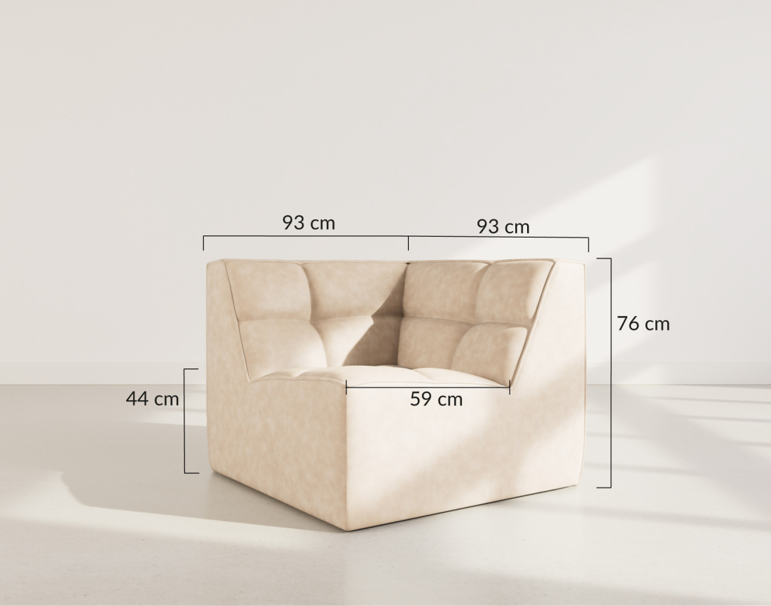 Module d'angle en simili Alya