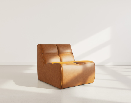 Module d'assise sans accoudoir en simili Alya