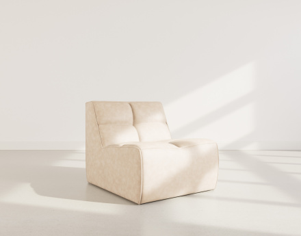 Module d'assise sans accoudoir en simili Alya