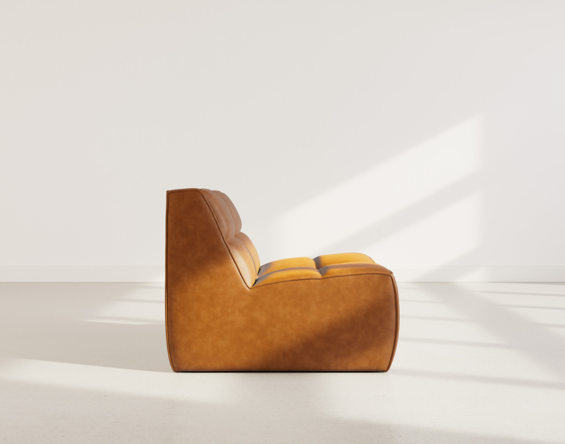 Module d'assise sans accoudoir en simili Alya